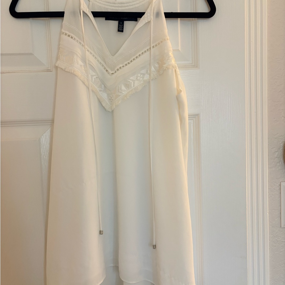 White House Black Market Cream Tank Top